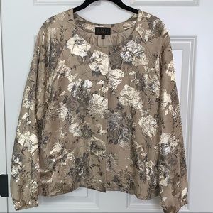 NEW Beautiful Floral Silk-Look Jacket, L